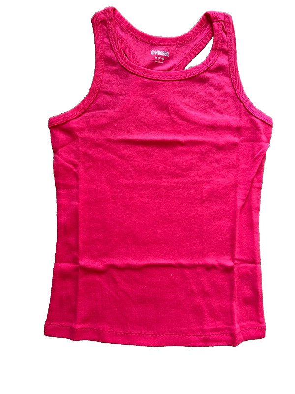 NWT NEW Gymboree athletic tank top 7 8 yrs old girl M MEDIUM pink cotton blend