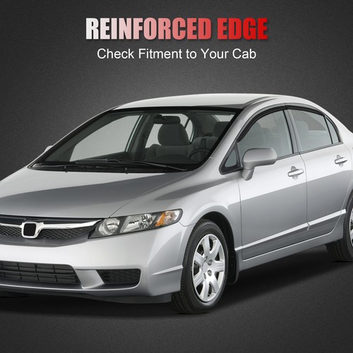 Rain Guard Tape-On Slim Style Window Visors For 03-07 Accord Sedan - Picture 3 of 17