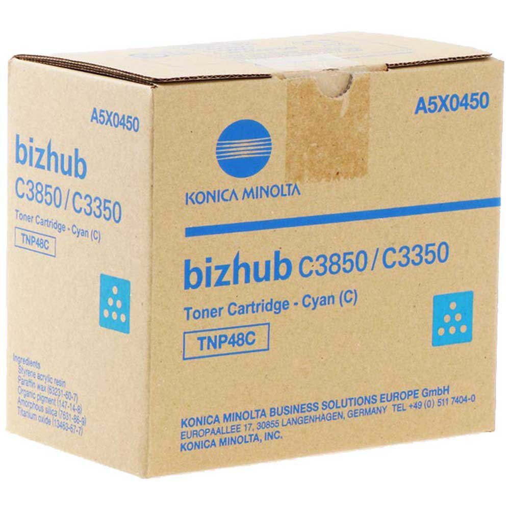 GENUINE KONICA MINTOLA TNP48C CYAN TONER CARTRIDGE VAT INC Open