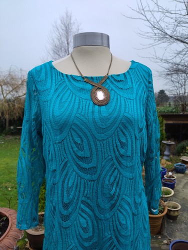 Principles By Ben de Lisi - Teal Tunic Dress (14) - Picture 2 of 9
