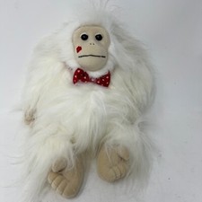 Vtg 1988 Plush Creations Inc 12 Plush Valentine Kiss White Long Hair Orangutan