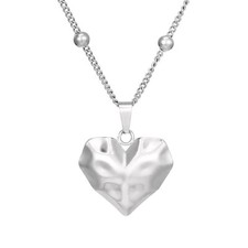 Heart Shape Pendant Necklace in Solid Color 304 Stainless Steel christmas...