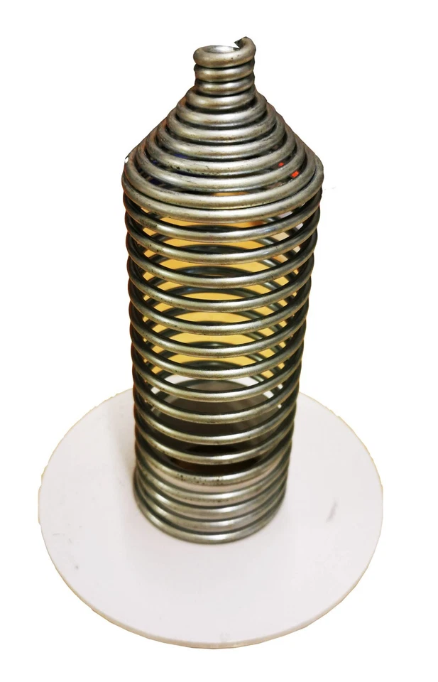 GWAZA 4 x PHEASANT SPIRAL FEEDERS Poultry Spring Feeder Coil Cone Metal Plastic Base