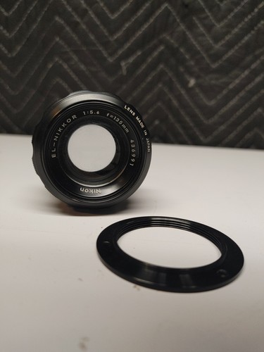 Nikon El-Nikkor 135mm f5.6 Enlarger Lens w/ 1 Retaining Ring - CLEAN - Picture 2 of 12