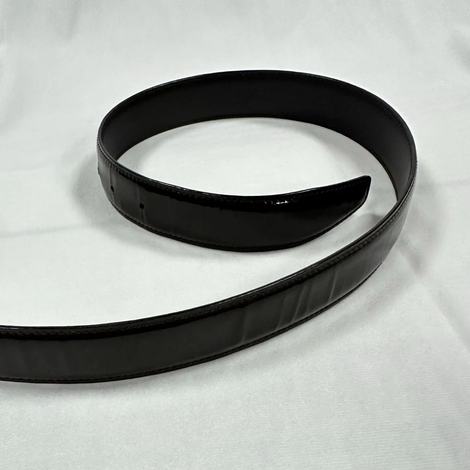 GUCCI TOM FORD 1996 ICONIC GOLD LOGO BROWN LEATHER BELT (75/30) - Image 4 of 4