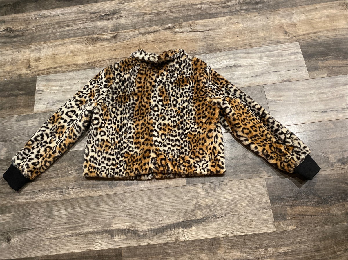 VESP×A.E.O.M board jacket leopard Leopard Printed Zipper Up Fleece Hoodie - NEWME