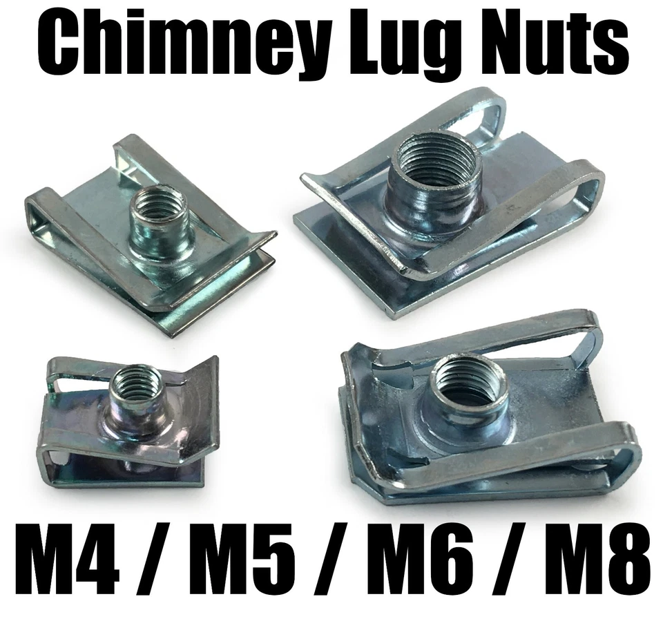 M4 M5 M6 M8 Spire Clips Lug Nuts Chimney U Nuts Fixings Panel Speed Fasteners