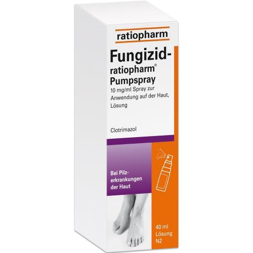 3x FUNGIZID ratiopharm Pumpspray 40 ml bei Pilzerkrankungen der Haut PZN 3417781