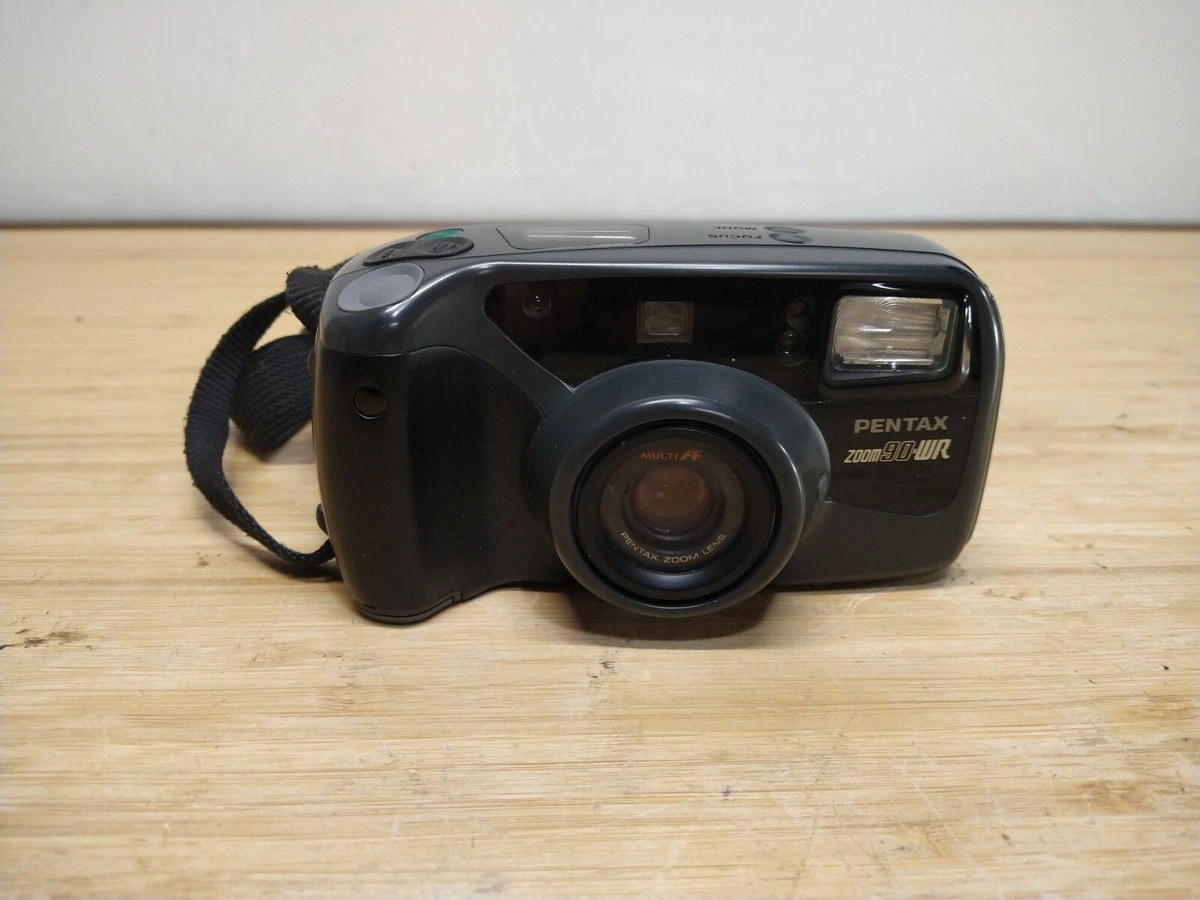 Pentax Zoom 90 WR 35mm Point Shoot Film Camera For Parts Or Not Working
