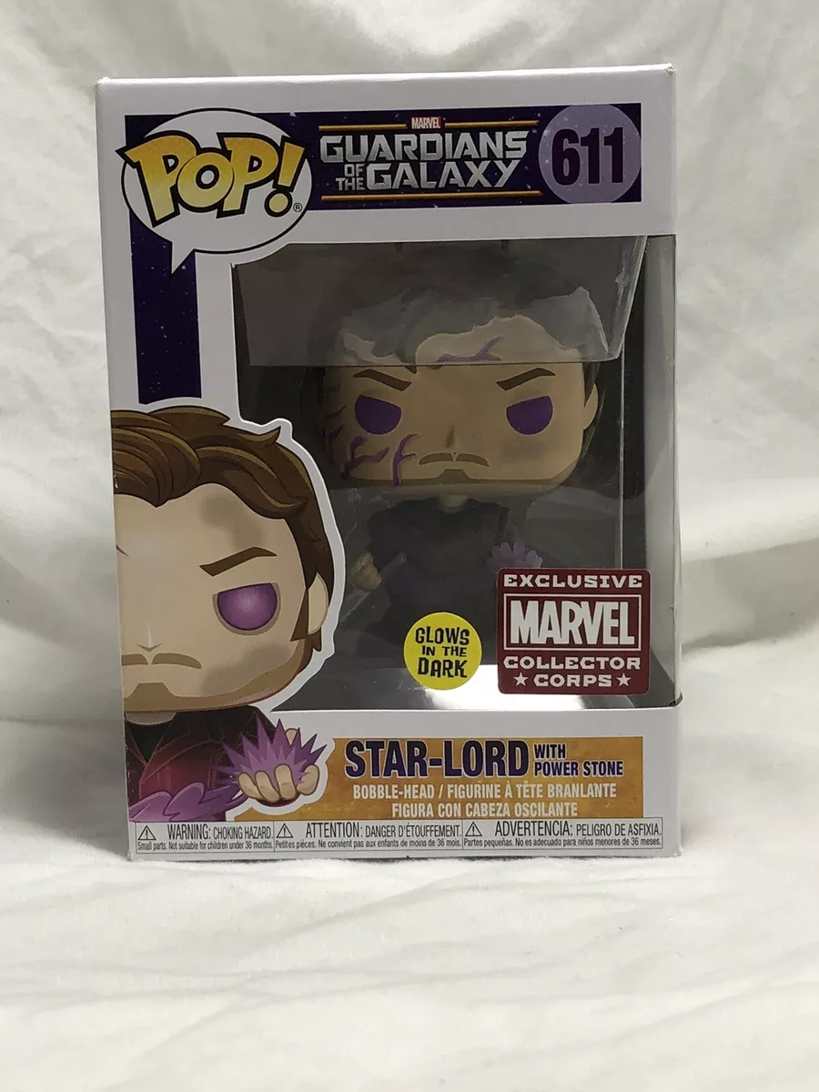 Funko Pop! Marvel Guardians of the Galaxy Star-Lord with Power Stone (Glow)  Marvel Collectors Corp Figure #611