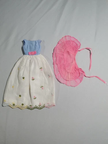 Kleid & Cape Francie First Formal #1260 60er Zubehör Barbie Kleidung Vintage