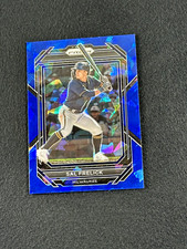 2023 Panini Prizm Baseball SAL FRELICK Blue Cracked Ice #106 Milwaukee Brewers