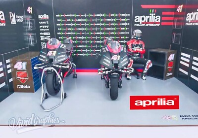 Auto Garage Boden Aufkleber - Werkstatt Wand / Boden Grafik - Aprilia Motorcycles