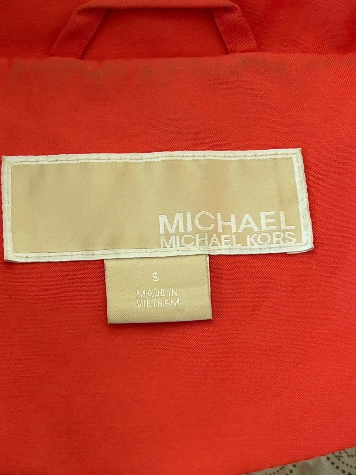 Michael Michael Kors giacca trench arancione con cappuccio taglia S