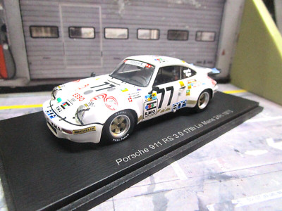 PORSCHE 911 Carrera 3.0 RS 24h Le Mans 1975 #77 Sabine Dagoreau Esso Spark 1:43
