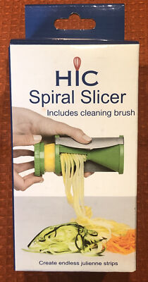 Handheld Spiral Slicer Easy Turn Julienne Cut Vegetable Noodle Maker with Brush