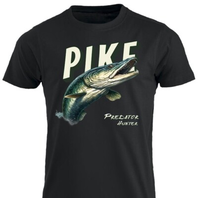 Lustiges T-Shirt Nordhecht Raubfischjäger Angeln Papa Angler Fischer Opa