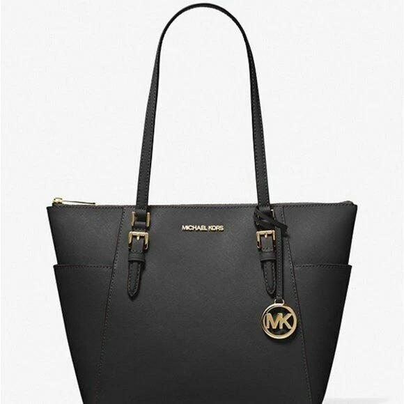 新品未使用品✦MICHAEL KORS COMMUTER TOTE 本革 黒×金 Michael Kors 黑色皮革手袋和手提包女| eBay