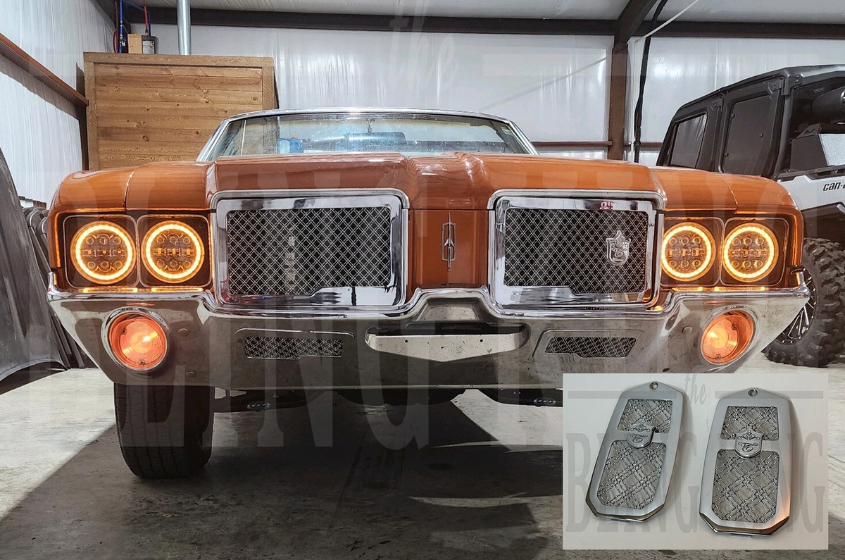 70 71 72 Olds Cutlass Supreme chrome mesh grill door jamb vents