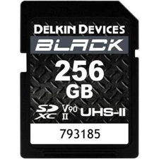 New Delkin Devices 256GB BLACK UHS-II SDXC Memory Card, USA Dealer #31319