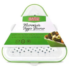 Rapid Veggie Steamer Microwave Fresh & Frozen Vegetables in Less Than 4 Minutes