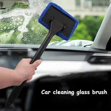 Windshield Cleaning Tool Microfiber Car Wiper Brush Clean Scrubber Handle Shine
