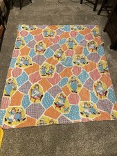 Raggedy Ann Andy Baby Quilt Throw Blanket Vintage 70 X60