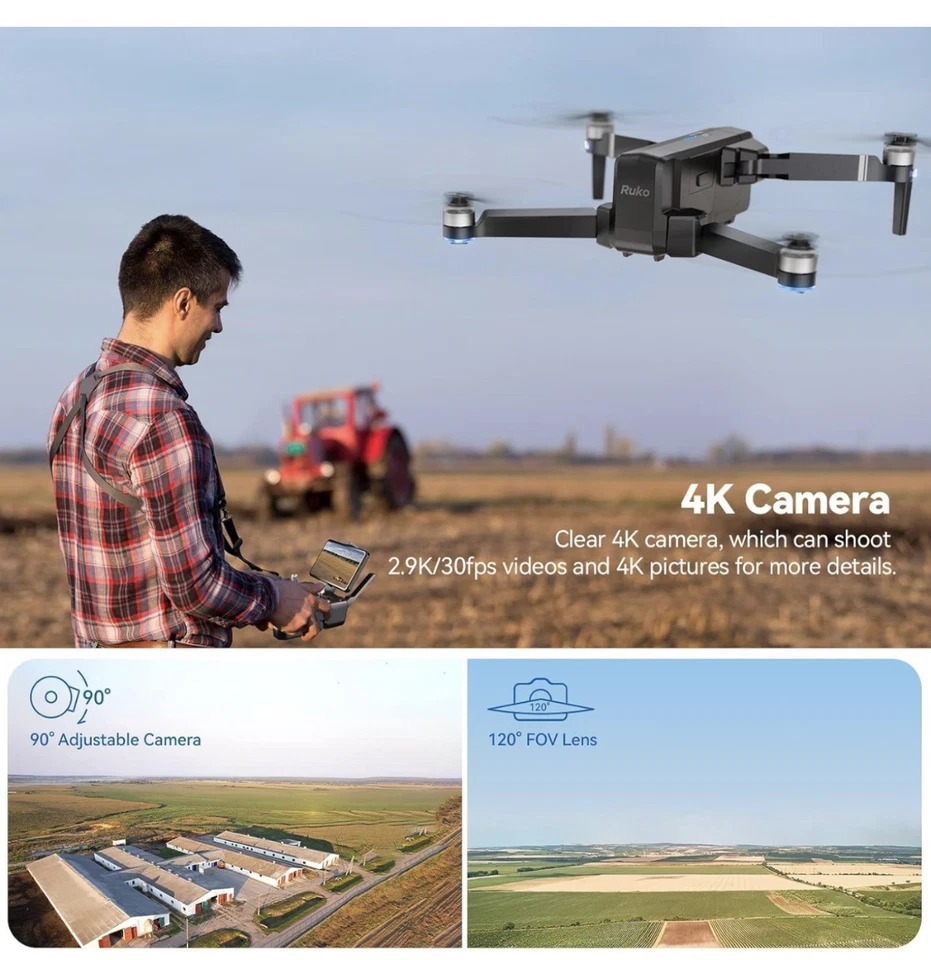 Ruko F11 PRO Drone with Camera for Adults 4K UHD Camera 60 Mins Flight Time - Image 2 of 4