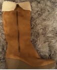 Nine West 8.5 Chilloutol1 Brown Thigh-High Faux Fur Lined Zip Boots Size — photo 1