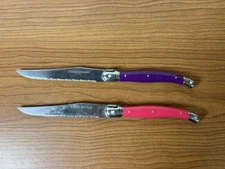 Set Of 2 Faberware Colored Handle Knives
