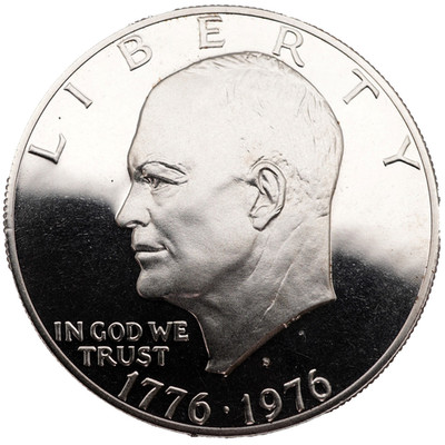 1776-1976-S Type 2 Clad Proof Eisenhower Dollar $1 Bicentennial