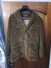 Polo Sport Ralph Lauren Vintage 90s Corduroy Safari Jacket Size M Chore Brown