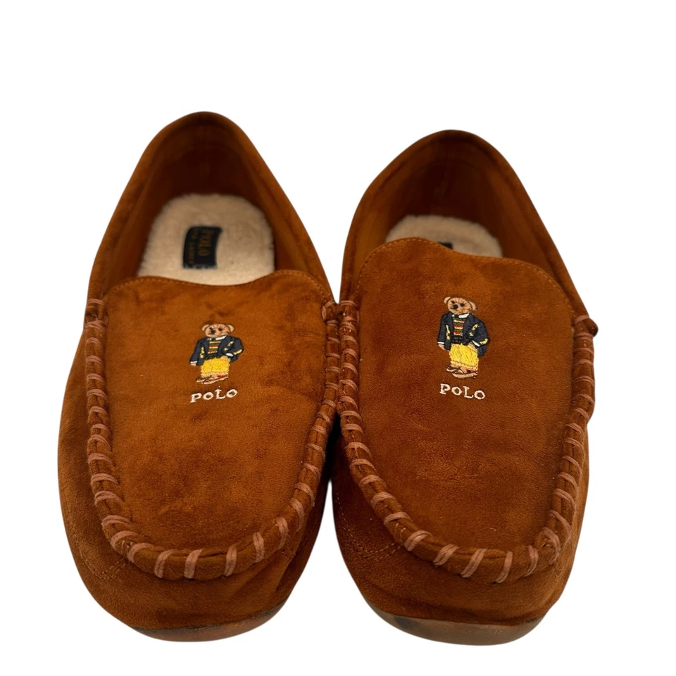 Zapatillas mocasín marrón POLO Ralph Lauren Declan Bear para hombre talla 13 Foto 3 de 4