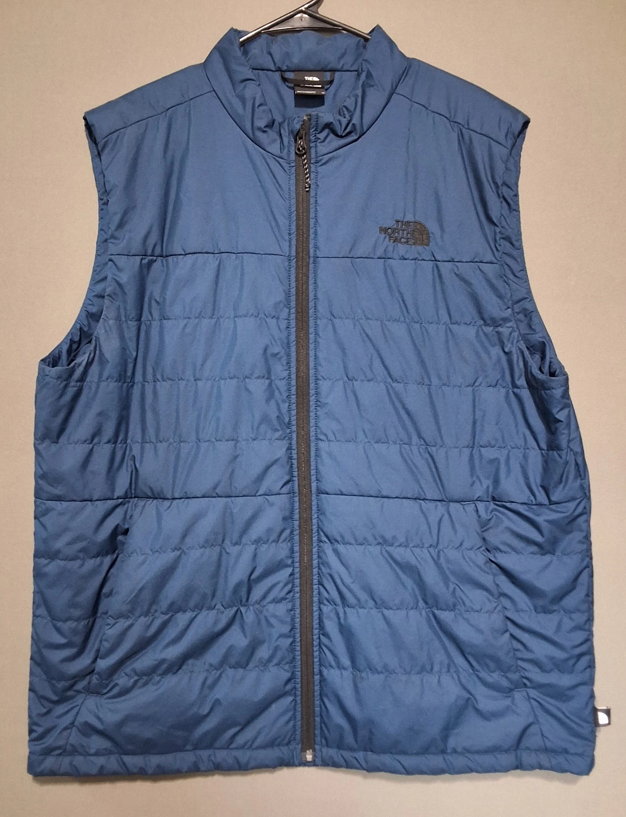 The North Face Vest Mens X Large Navy Blue Puffer Quilted Zip Pockets