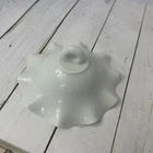 Victorian Milk Glass Oil Lamp Smoke Bell 6” wide for Hanging Kerosene Lamp