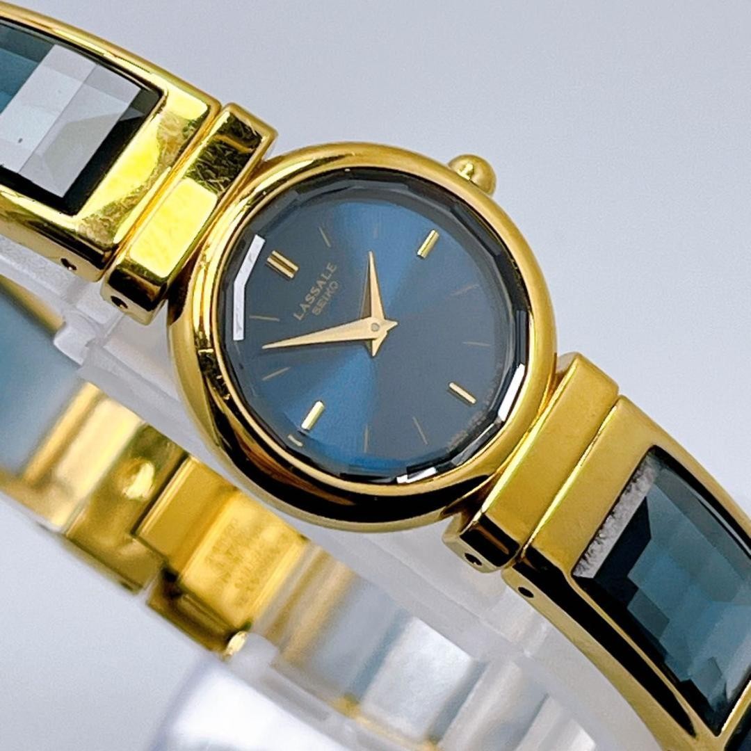 Seiko LASSALE Ladies Watch Blue Quartz Rare Vintage Bangle