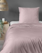 Image of Single Sateen Cotton Duvet Cover With Piped Edge Trim Luxury Bedding