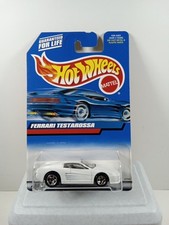 Hot Wheels 1999 #136 1995 Ferrari / Testarossa White Chrome 5-Spoke Wheels O11