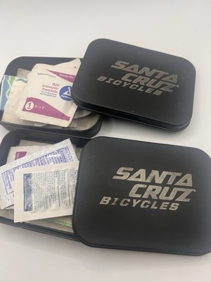Two SantaCruz Bicycles Promotional First Aid Kits. Opened