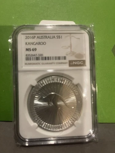 2016 P Australia Kangaroo NGC MS69 Perth Mint Vtg-999 Silver 1 Oz Ounce Art Coin