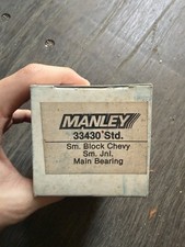 Nos Manley 33430 Std Small Block Chevy Small Journal Main Bearing Set Sbc V8