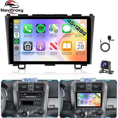 4+128GB Für Honda CR-V 3 RE CRV 2007-2011 Android 15 Carplay Autoradio GPS Navi