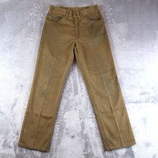 Vintage 70s Levi's Big E Sta Prest Pants Actual Size 28x26.75 Brown Straight Leg