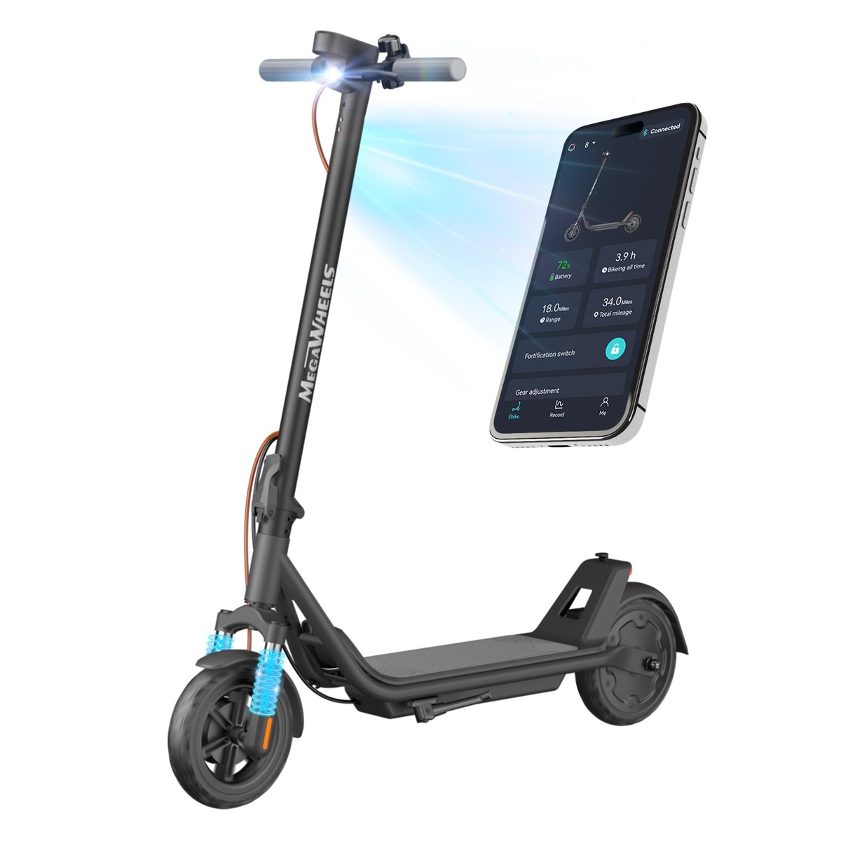 ADULTS ELECTRIC SCOOTER FOLDABLE SCOOTER +APP &DOUBLE SHOCK