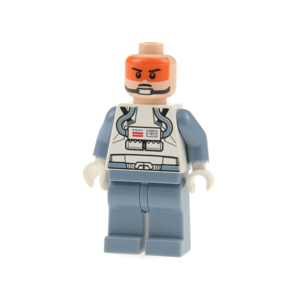 1X Lego Minifigure Star Wars Clone Trooper Pilot Captain Jag Weiß 8088 SW0265