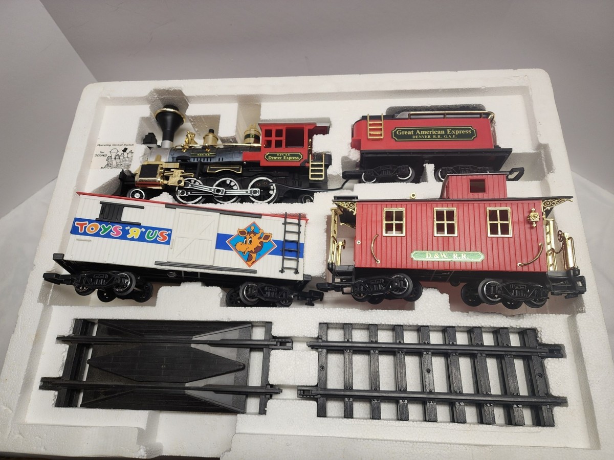 VTG RARE New Bright The Great American Express Railroad Train Set