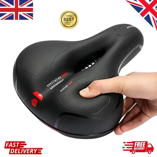 WIDE BIG BUM BIKE BICYCLE GEL CRUISER EXTRA COMFORT SPORTY SOFT PAD SADDLE SEAT - Picture 3 of 9