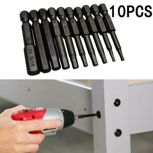 Screwdrivers Hex Magnetic Heads Wrench Drill Bits 1 4 Shank Steel Tool - Picture 3 of 12
