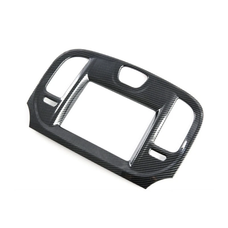 Cubierta de cuadro de navegación delantera de fibra de carbono para Chrysler 300 2015+  Foto 3 de 4