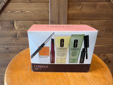 Clinique 6-Piece Gift Set Happy Perfume High Impact Mascara Skincare Makeup Ne